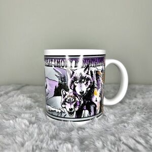 White & Purple Great Smoky Mountains Wolves Mug